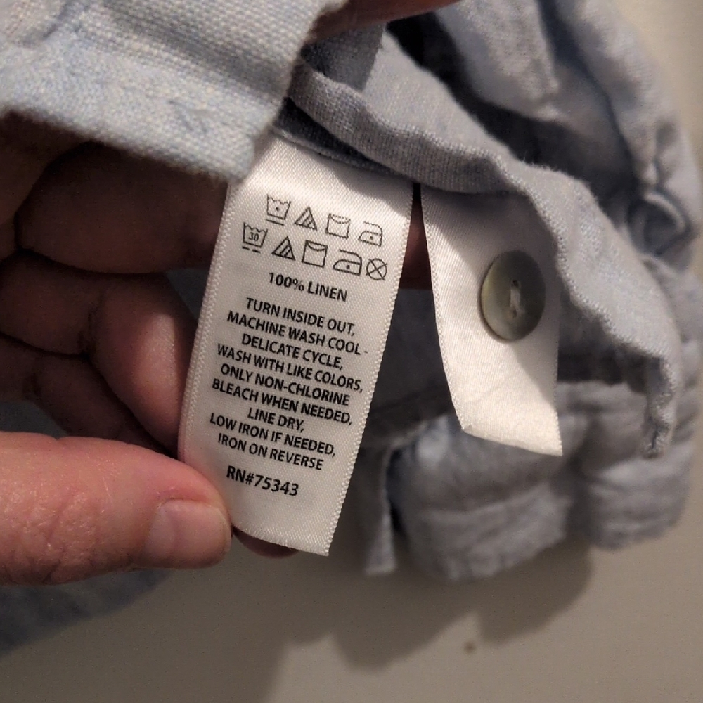 Calypso St. Barth Light Blue Button Down Shirt - Picture 7 of 9